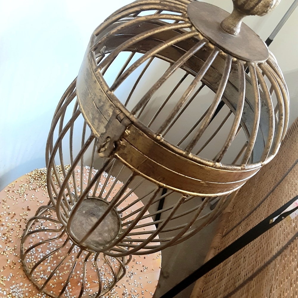 Large Bronze Bird Cage